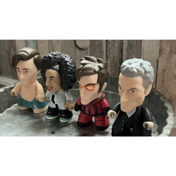 Dr Who Mini Figurines BBC issued. Flawless 4 Pc - Picture 2 of 6